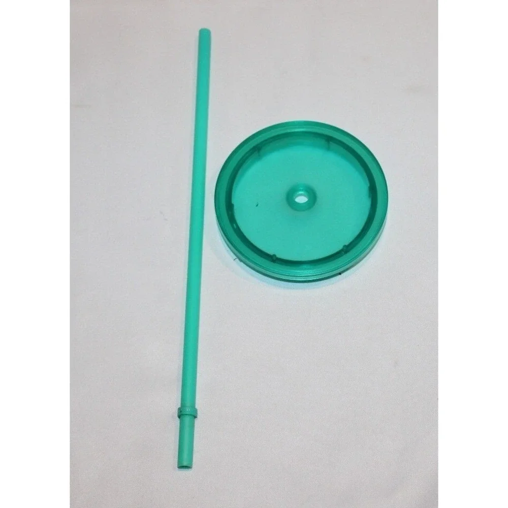 Starbucks 24 fl oz blue green Venti cold tumbler travel cup with lid & straw